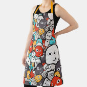 数々の色ドードルモンスター顔 エプロン (インサイチュ)