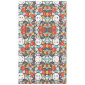 数々の色ドードルモンスター顔 テーブルクロス (正面)