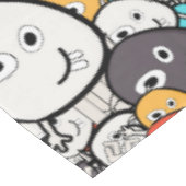 数々の色ドードルモンスター顔 テーブルクロス (アングル)
