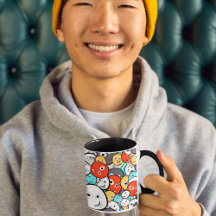 数々の色ドードルモンスター顔