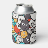 数々の色ドードルモンスター顔 缶クーラー (缶正面)