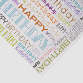 数々の色ハッピーバースデータイポグラフィティッシュペーパー 薄葉紙 (詳細)