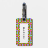 数々の色ハニカムルガを独自のカスタム ラゲッジタグ (裏面縦)