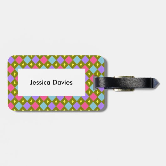 数々の色ハニカムルガを独自のカスタム ラゲッジタグ (裏面横)