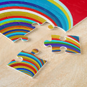 数々の色バレンタインハートサンダー_コーブ ジグソーパズル (側面)