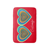 数々の色バレンタインハートサンダー_コーブ バスマット (正面縦)