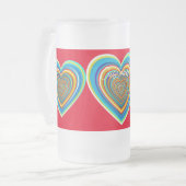 数々の色バレンタインハートサンダー_コーブ フロストグラスビールジョッキ (正面左)