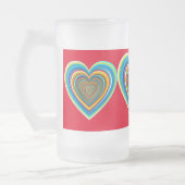 数々の色バレンタインハートサンダー_コーブ フロストグラスビールジョッキ (左)