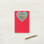 数々の色バレンタインハートサンダー_コーブ ポストイット (デスク上)