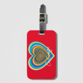 数々の色バレンタインハートサンダー_コーブ ラゲッジタグ (正面縦)