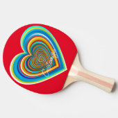 数々の色バレンタインハートサンダー_コーブ 卓球ラケット (横)