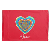 数々の色バレンタインハートサンダー_コーブ 枕カバー (裏面)