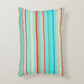 数々の色パタストライプのーン アクセントクッション (正面(垂直))