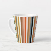数々の色パタストライプのーン カフェラテマグ (左アングル)