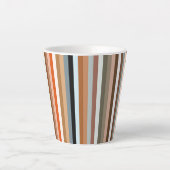 数々の色パタストライプのーン カフェラテマグ (正面)