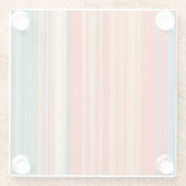 数々の色パタストライプのーン ガラスコースター (裏面)