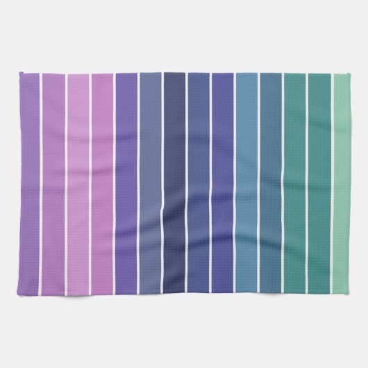 数々の色パタストライプのーン キッチンタオル (横)