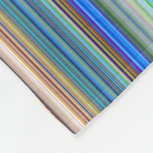 数々の色パタストライプのーン フリースブランケット (角)