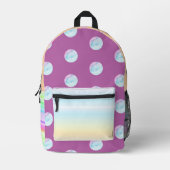 数々の色パターアートンスタイル プリントバックパック (正面)