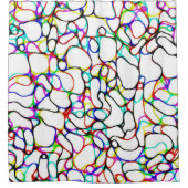 数々の色パターン シャワーカーテン (正面)