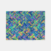 数々の色パターン フリースブランケット (正面(横))