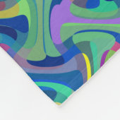 数々の色パターン フリースブランケット (角)