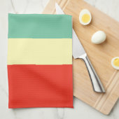数々の色パーソナライズされた青アクア緑黄レッド キッチンタオル (四つ折り)