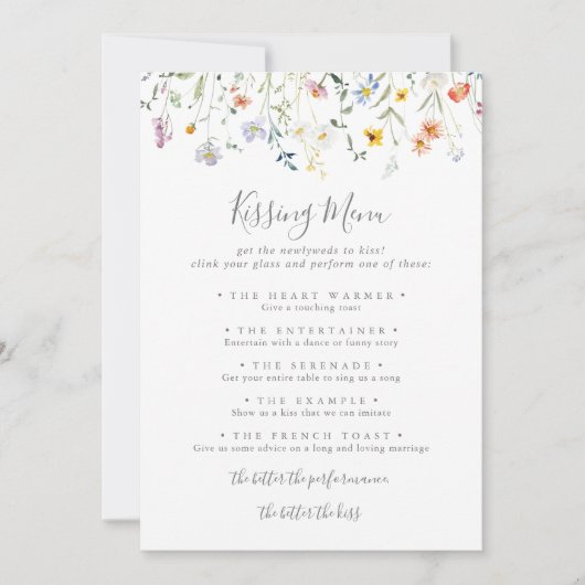 数々の色フローラのメ結婚ニューキスをするゲームカード (正面)