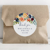 数々の色フローラエレガントサンキュー結婚式の引き出物 ラウンドシール