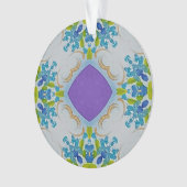 数々の色フローラモザイクオーナメント オーナメント (正面)