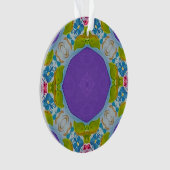 数々の色フローラモザイクオーナメント オーナメント (正面)