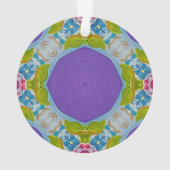 数々の色フローラモザイクオーナメント オーナメント (裏面)