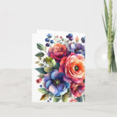 数々の色フローラモダン50結婚周年 招待状 (裏面)