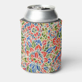 数々の色ペイズリープリントろうけつ染めパターン 缶クーラー (缶裏面)