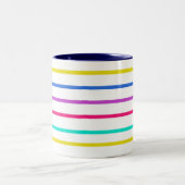 数々の色マストライプのグ ツートーンマグカップ (中央)