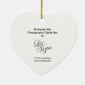 数々の色ミックスハートオーナメント セラミックオーナメント (裏面)