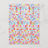 数々の色モザイクのラインスタイル ポストカード (正面)