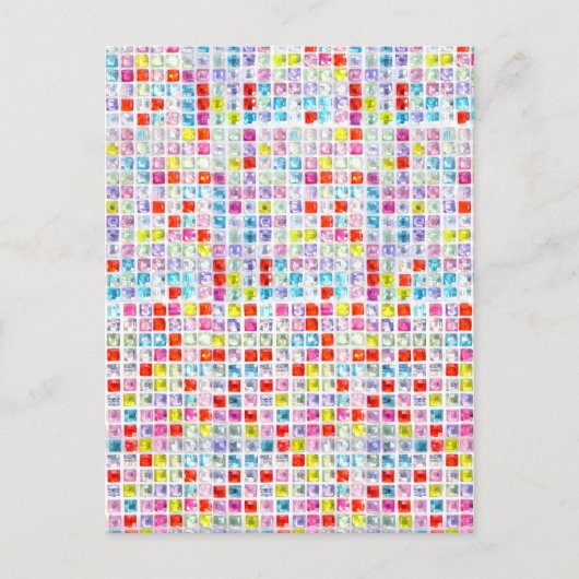 数々の色モザイクのラインスタイル ポストカード (正面)