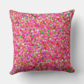 数々の色モザイクモダングリットグリッター#4 クッション (裏面)