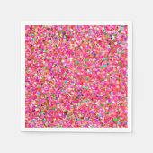 数々の色モザイクモダングリットグリッター#4 スタンダードカクテルナプキン (正面)