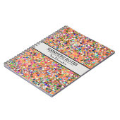 数々の色モザイクモダングリットグリッター#5 ノートブック (左側)