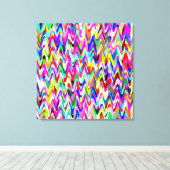 数々の色モザイク波パターン#2 キャンバスプリント (インサイチュ (ウッドフロア))