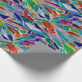 数々の色モザイク ラッピングペーパー (角)