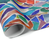 数々の色モザイク ラッピングペーパー (ロールコーナー)