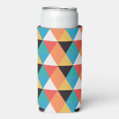数々の色三角形パターン スリム缶クーラー (Seltzer正面)