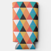 数々の色三角形パターン スリム缶クーラー (裏面)