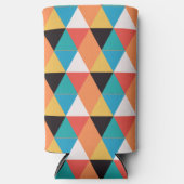 数々の色三角形パターン スリム缶クーラー (正面)