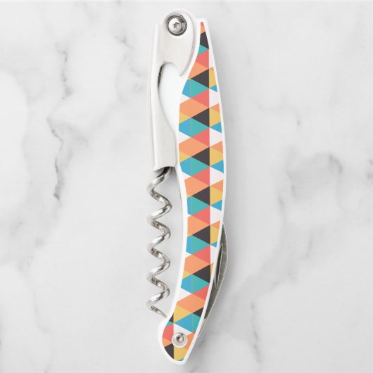 数々の色三角形パターン ソムリエナイフ (正面)
