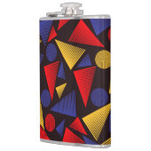 数々の色三角形パターン フラスク (左)