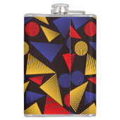 数々の色三角形パターン フラスク (裏面)